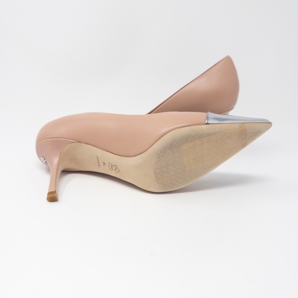 Tory Burch Penelope Cap Toe Pumps Two Tone Pink Silver Heels Womens 8.5 NEW - Picture 7 of 8
